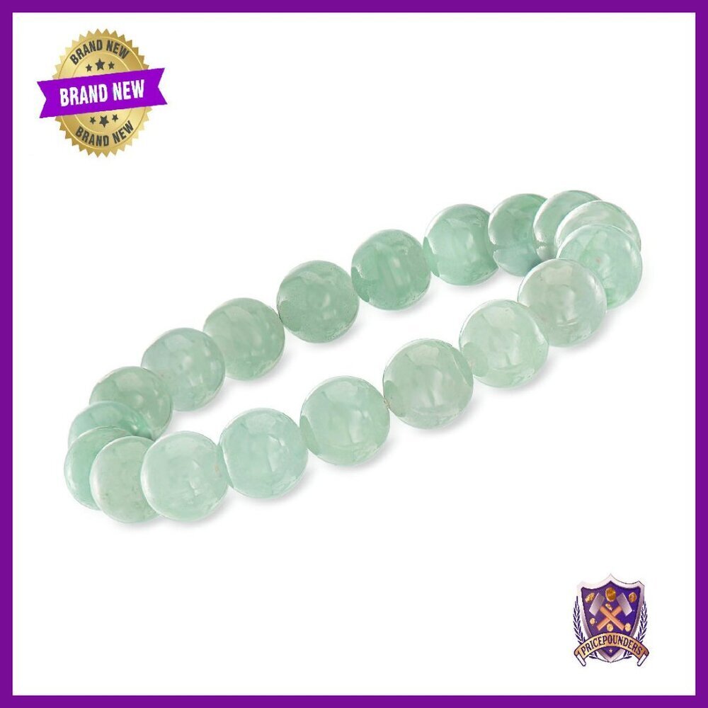 10mm Jade Bead Stretch Bracelet, Gemstone Jewelry, Gift Ready